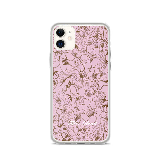 Fox_Flowers_Berry_Pink_Clear_Phonecase_iPhone