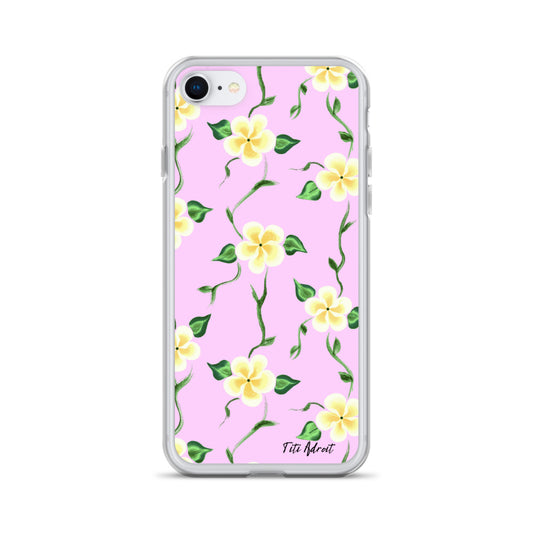 Pink_Banana_Flower_Clear_Phonecase_iPhone