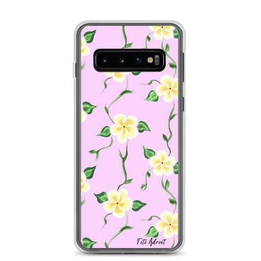 Pink_Banana_Flower_Clear_Phonecase_Samsung