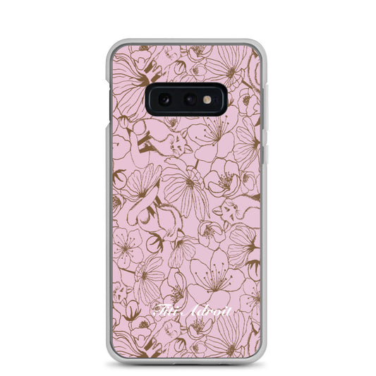 Fox_Flowers_Berry_Pink_Clear_Phonecase_Samsung